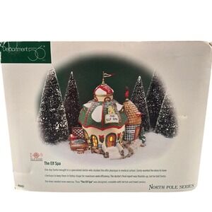 Department 56 North Pole Series Elf Spa Village House 1998 Christmas Village